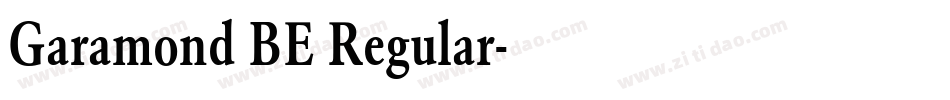 Garamond BE Regular字体转换